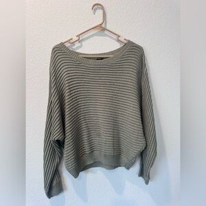 moon & madison Olive Striped Sweater